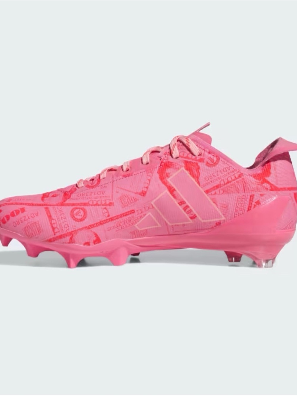 ADIZERO ELECTRIC II CURRENCY FOOTBALL CLEATS |NWOB| Sz M9:W10 | Pink Fusion - Picture 9 of 16